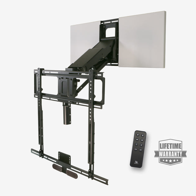 MM815 Motorized Drop Down & Swivel Above Fireplace TV Mount MantelMount