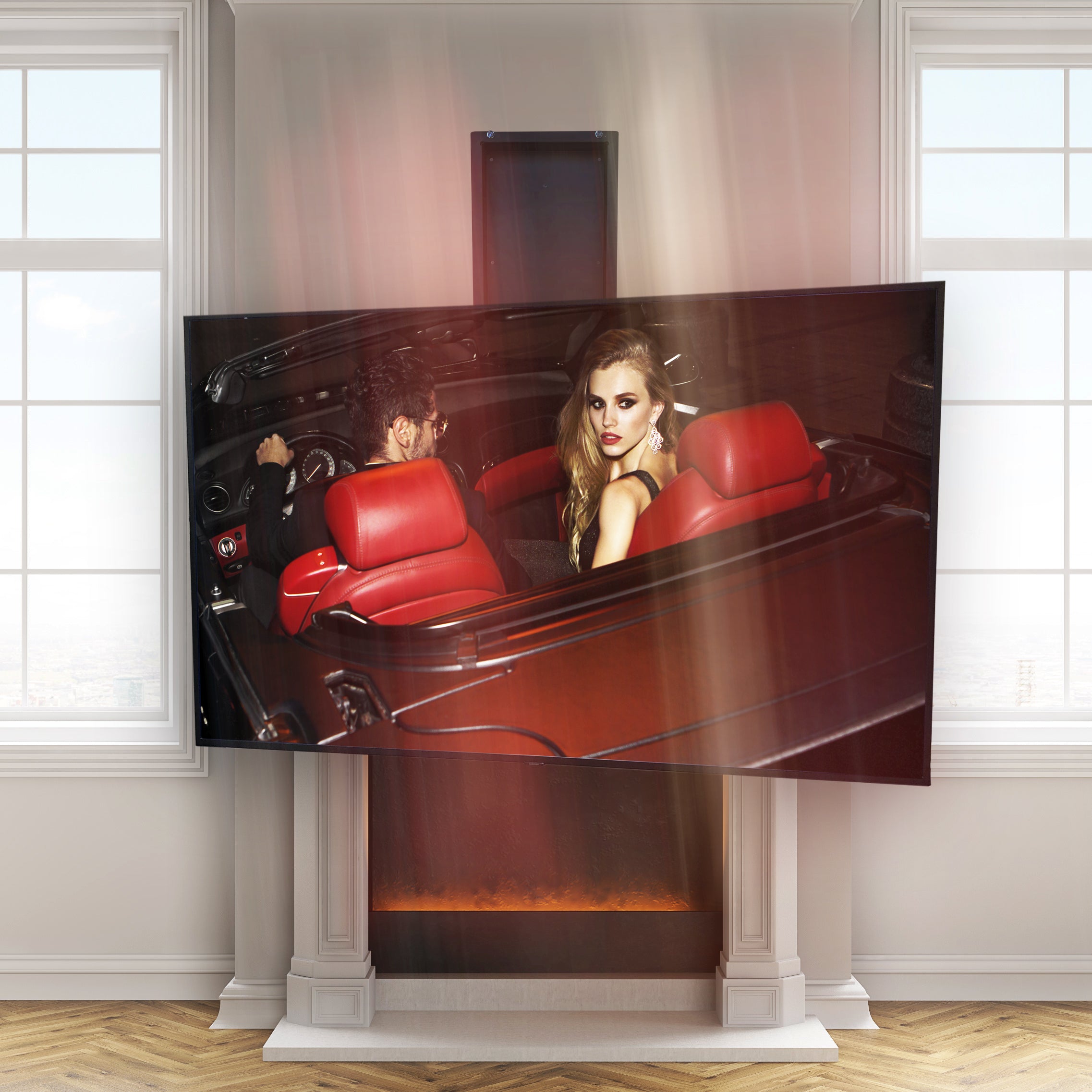 MM860 Motorized Drop Down & Swivel TV Mount
